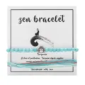 Turquoise zen bracelet set with silver Buddha charm and colorful braided wax cords - Turquoise