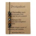 Handmade stone bead bracelet set with Protection message kraft card for negative energy - Bracelet Only (With Card)