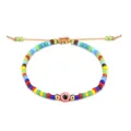 Handgefertigtes buntes Perlenarmband mit rotem Evil-Eye-Glücksbringer aus Glas für Damen - Mischfarben (8)