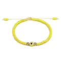 Handgefertigtes gelbes Perlenarmband mit gelbem Evil Eye Anhänger und Kordelzug. - Gelb (11)