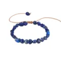 Bracciale in lapislazzuli fatto a mano con pietre naturali di cristallo blu irregolari - Lapislazzuli