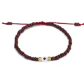 Handgefertigtes Evil-Eye-Armband mit braunen Perlen und einer verstellbaren roten Schnur - Dunkelbraun(15)