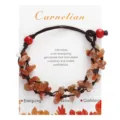 Bracciale in corniola fatto a mano con scaglie di agata rossa naturale su cartoncino - 3871 / Agata rossa
