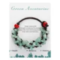 Bracciale artigianale con scaglie di avventurina verde su carta spirituale - 3870 / Aventurina verde