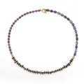 Handgefertigtes Perlenarmband mit Amethyst Granat und blauen Imperialstein Perlen - Lila Gemischter Stil (3792)