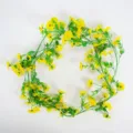 Guirnalda de flores de margaritas amarillas artificiales para decoración de pared interior. - Guirnalda de margaritas amarillas