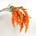 Kunstmatige hangende blauwe regen bloemen oranje nep bloemranken voor huwelijksdecor - Oranje