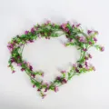 Guirnalda de vid de flores de margarita violeta artificial decoración de pared casa - Guirnalda de margaritas moradas