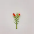 Small artificial flower bouquet DIY accessories fake plant branch for fresh floral decor - Orange