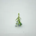 Artificial bellflower DIY accessory small flower branch for craft and home decor - Light Blue (3 Berries)