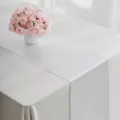 Elegante camino de mesa de satén blanco para decoración nórdica, bodas y mesa de comedor. - 30cm*275cm / Blanco