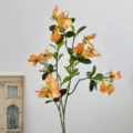 Fausse fleur de pois de senteur artificielle de haute qualité pour décoration salon - Orange