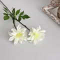 Elegante künstliche Dahlien mit 2 Köpfen für Heimtischdekoration und Fotografie-Requisiten. - Weiß