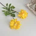 Künstliche gelbe Dahlien Blume Zweig Heimdekoration künstliche Blumenstrauß Fotografie Requisite - Gelb