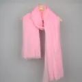 Écharpe rose en coton et lin pour femme, design à franges léger, idéale automne et été. - Rose