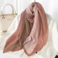 Mujer bufanda plisada de lunares elegante degradado chal largo moda elegante cuello - 4#