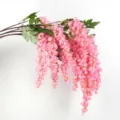 Kunstmatige roze blauweregen hangende bloemen voor huwelijk plafond decoratie, 5 takken. - Roze
