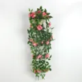 Artificial Peony Flower Wall Hanging Pink Rose Vine Home Living Room Decor Variant SKU - Floral Pink