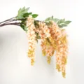 Künstliche Hängeblumen 5 Gabeln künstliche Wisteria Rebe für Hochzeit Party Heimdekoration - Champagner