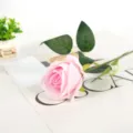 Artificial pink rose single stem simulation flower home decor wedding photography props - Light Pink