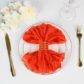 Bohemian orange wrinkled gauze cheesecloth napkin for wedding party table decoration - 50*50 / Orange no. 20 orange