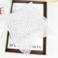White polka dot silk scarf for women, elegant lightweight retro neckerchief accessory. - 22x180cm / White Polka Dot