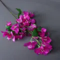 Macro view of realistic purple bougainvillea flower branch for indoor decoration - Small Branch Bougainvillea / Violet Blue