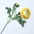 Ramo di ranuncolo artificiale giallo finta peonia per decorazioni domestiche e fotografia. - Giallo