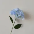 Realistic artificial blue hydrangea stem for home or wedding decor - Light Blue