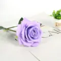 Artificial purple rose single stem flower for wedding decoration home party decor table setup - Purple