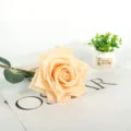 Artificial rose flower single stem peach pink fake roses home wedding decoration props - Champagne