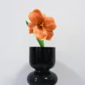Realistic brownie orange artificial tulip flower made of PU for home and office decor. - 33cm / Brownie Coffee Tulip