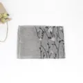 Bufanda de algodón y lino bordada gris para mujer chal largo floral de protección solar. - Gris Claro