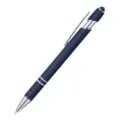 Bolígrafo profesional de aluminio azul con función táctil para teléfonos y tabletas digitales - Azul Oscuro (Punta Táctil Negra)
