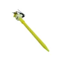 Bolígrafo amarillo con tema de doctor graduado con cara sonriente y borla negra - 0.7mm / Amarillo