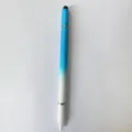 Lápiz táctil degradado azul y blanco con punta de silicona suave para pantallas - Estilo De Adsorción 3 En 1 / Azul Degradado Blanco