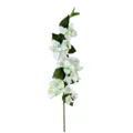 Artificial white bougainvillea silk flower stem for wedding and home decoration - Small Single Branch Bougainvillea / White