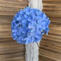 Blue artificial hydrangea flower head for wedding decoration and home floral arrangement - Sky Blue