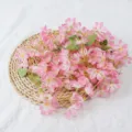 Pink artificial winter jasmine flower vine spray for home and wedding wall decor - Light Pink