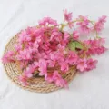 Vibrant pink artificial jasmine flower vine garland for wedding and home decoration - Rose Red