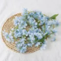 Simulation blue winter jasmine flower vine garland for wedding and home wall decor - Blue