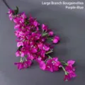Large artificial purple blue bougainvillea flower branch for indoor decoration - Large Branch Bougainvillea / Violet Blue