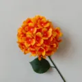 Realistic orange 3D printed artificial hydrangea stem for home and wedding decoration - Orange