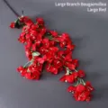 Large artificial bright red bougainvillea branch silk flower for home and wedding decor - Large Branch Bougainvillea / Red