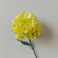 Realistic yellow 3D printed artificial hydrangea stem for home and wedding decor - Yellow