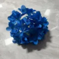 Single artificial blue hydrangea flower head for wedding hall and home floral decoration - Hydrangea Flower Head / Sapphire Blue