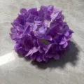 Detailed single purple artificial hydrangea flower head for wedding and home decor - Hydrangea Flower Head Only (Without Stem) / Dark Purple