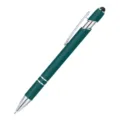 Elegante bolígrafo de aluminio verde oscuro con punta táctil capacitiva para tabletas - Verde Oscuro (Punta Táctil Negra)