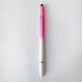 Lápiz óptico con degradado rosa y blanco y punta de silicona para pantallas táctiles - Estilo De Adsorción 3 En 1 / Rojo Rosa Degradado Blanco