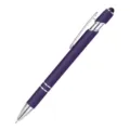 Elegante bolígrafo de metal púrpura con punta de lápiz capacitiva para pantallas táctiles - Púrpura Oscuro (Punta Táctil Negra)